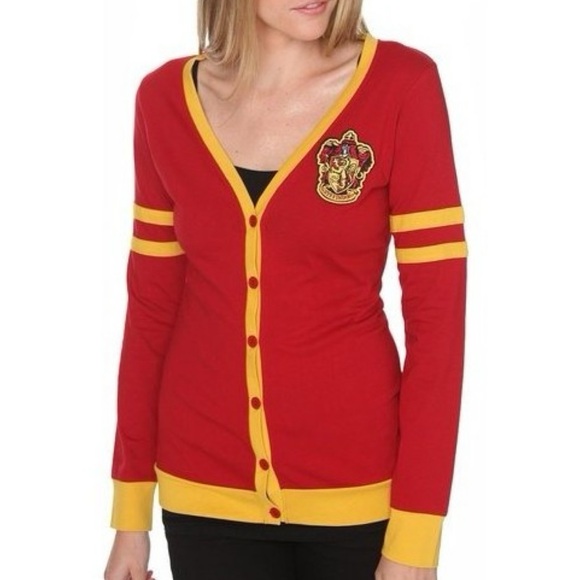 Warner Bros x Harry Potter Gryffindor Varsity Boyfriend Cardigan XXL 2X - Picture 8 of 11